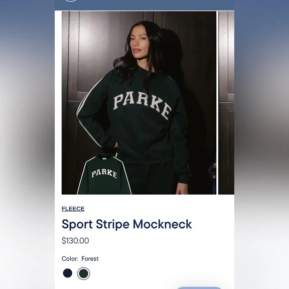 PARKE sport stripe mockneck - Picture 5 of 7